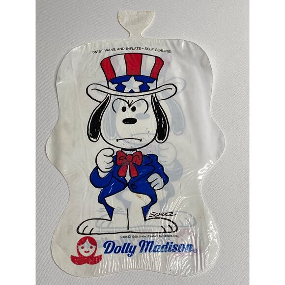1971 Set 3 Dolly Madison Cupcakes Peanuts Snoopy Inflatables Balloons - Picture 3 of 10